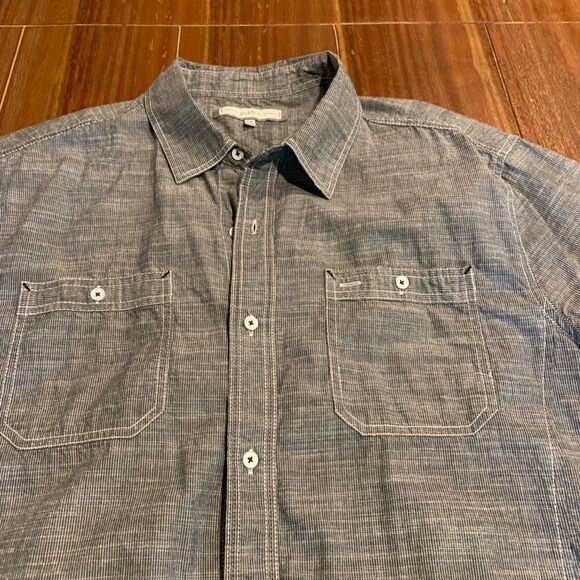 P d & c Men’s Short Sleeve Grey Casual Shirt XL - Picture 4 of 8